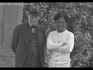 Charlie Chaplin and Winston Churchill on the set of City Lights - Behind the Scenes Archival Footage