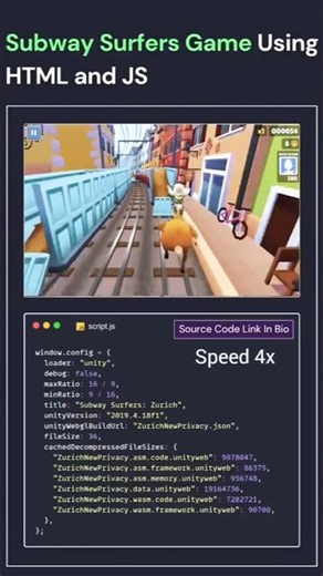 🔥Subway Surfers Using HTML & JavaScript! #coding