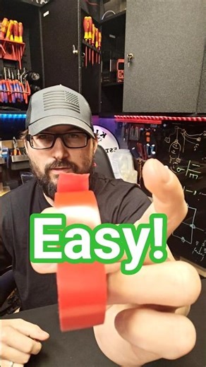 Snap electrical tape perfectly every time by hand #shorts #fyp #diy #electrician