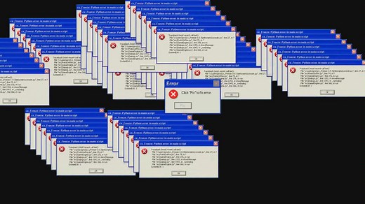 Windows XP错误 蓝屏黑幕素材GB