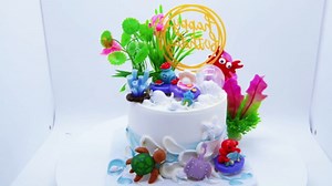 Ocean Cake Decoration Underwater World Cake Decoration
