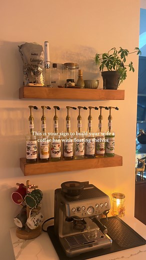 Handmade Floating Shelves for Your Home Coffee Bar