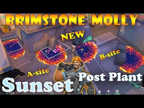 NEW Top 15 Sunset Brimstone Post Plant Lineups | Brimstone Lineups Sunset | Valorant Tips & Tricks