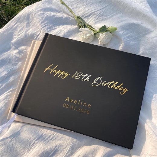 Birthday Guest Book -personalized 16th,18th,21st,30th, 40th, 50th, 60th, 70th, 80th Birthday Party Gift for Her Him,photo Album,sign in Book - Etsy
