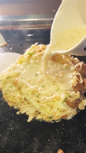 [Food Review] Dohtonbori Monjayaki (Potato) #Japanesefood #Cinematic #asmr #iPhone16pro