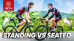 When should you ride in the saddle and when should you ride out of it? For a lot of us, it’s based on feeling, but there’s actually science to it that could make you ride faster and more efficiently. Si delves into the research and tests out the theory against Ollie on the new Wahoo KICKR MOVE to see the impact of seated vs standing riding on power, heart rate and perceived exertion. | Global Cycling Network