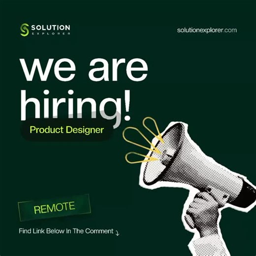 Solution Explorer on Instagram: "We Are Hiring: Product Designer (Remote) Company: Solution Explorer Position: Product Designer Employment Type: Full-Time Workplace: Remote (Work from Anywhere) Working Hours: 8 Hours/Day (5 Days a Week) About Us Solution Explorer is a Technology Company specializing in high-quality WordPress development, custom integrations, ongoing website management, custom website development and product development. We focus on building user-centric digital products and deli