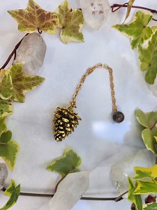 Handmade Pendulum for Witchcraft Pagan Wiccan Witch Divination Dowsing Tool Gold Metal Pinecone Pendulum - Etsy
