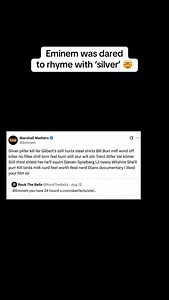When Eminem gets dared to rhyme with ‘silver’ he takes it to another level 😅 #eminem #slimshady #hiphop #musicartist | Rapchat