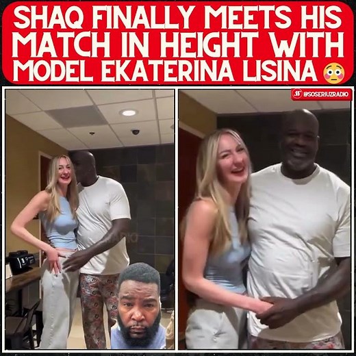 SHAQ FINALLY FINDS HIS HEIGHT MATCH WITH SUPERMODEL EKATERINA LISINA!