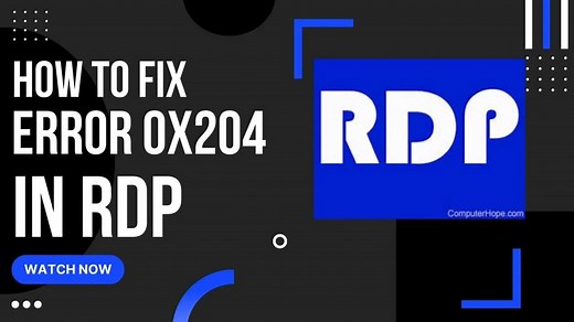 [Solved] How to Fix Error Code 0x204 Issue (100% Working) | Fix error 0x204 | rdp cant connect 2022