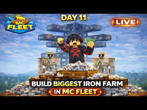 I'M BUILD BIGGEST IRON FARMIN 🔴 MC FLEET 🔴On Day 11? @GamerFleet