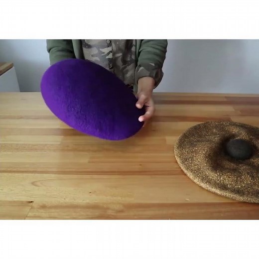 3 different hats felted with the same merino wool