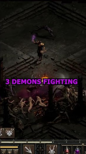 AFK Warlock Build – 3 Demons Fighting For Me 😈 #diablo2