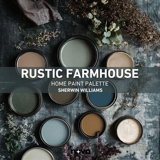 Rustic Farmhouse Home Paint Color Palette for Cozy Home Decor, Neutral Wall Colors, Cottagecore Interior Design, Warm Earthy Tones - Etsy