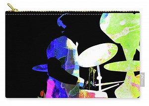 Phil Collins Watercolor #1 Zip Pouch by Naxart Studio