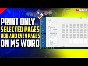 how to print odd and even pages in MS word | how to print selected pages in ms word | PIN TECH |