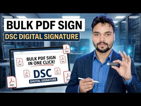Bulk PDF Sign in One Click 😳 DSC Digital Signature Trick!