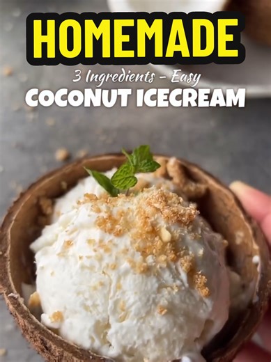 Delicious Homemade Coconut Ice Cream Recipe