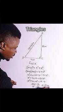 Using Pythagorean theorem to find the value of X. #mathsmadeeasy #mathfactfluency #maths