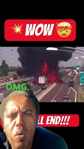 Diesel truck explodes #youtubeshorts #fire #accident #youtube #crash‪@SpeeksTV‬