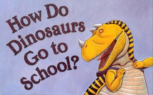 【英语】《恐龙是怎么上学的？How Do Dinosaurs Go to School?》儿童英语绘本故事