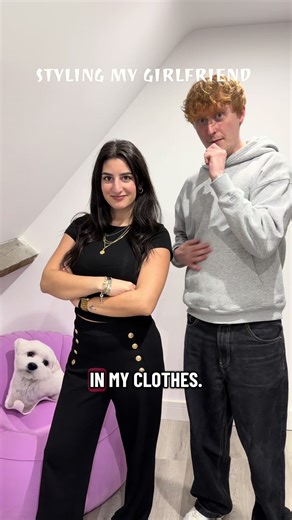 Styling my gf in my clothes #fyp #couple #fashion #sneakers @nefeli @YungJoseph