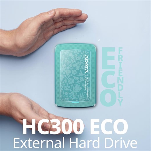 Introducing our eco-friendly buddy, the HC300 External Hard Drive! 🌍Crafted with PCR material, it's a significant step towards a more sustainable future. 🌱💚 Upgrade your storage while minimizing plastic waste and make a positive impact on the environment. 🌿Want to learn more about our eco-friendly story?https://www.adata.com/en/consumer/category/external-ssds-and-hard-drives/external-hard-drive-hc300-eco/ #SustainableTech #EcoFriendly #ADATAHC300 #ReducePlasticWaste #PCRMaterial #ExternalHar