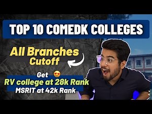 Top 10 Comedk Colleges Cutoff | Get Rvce,Msrit,Bmsce at low rank 😍| Placements, Fee, Ranking