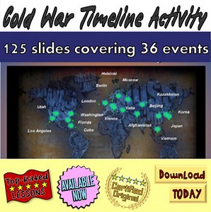 Cold War Timeline Activity - Comprehensive 125-slide PPT covering 36 events