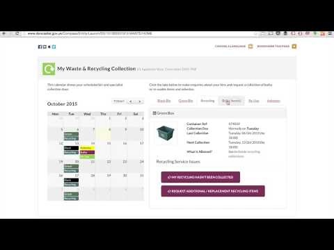 How to: Check your bin day, order a new bin or box, report a missed collection...and more