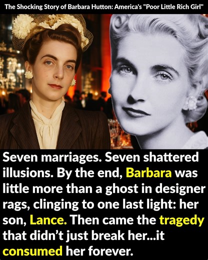 79K views · 1.1K reactions | Seven marriages. Seven shattered illusions. By the end, Barbara was little more than a ghost in designer rags, clinging to one last light: her son, Lance. Then came the tragedy that didn’t just break her...it consumed her forever. | Factinate | Facebook