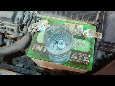 Clean Battery Terminals with hot water