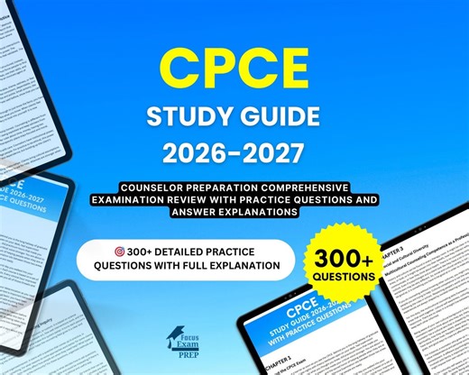 CPCE Study Guide 2026-2027 - Counselor Preparation Comprehensive Examination Review With Practice Questions and Answer Explanations - Etsy Australia