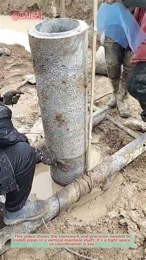 How to Install Sewer Pipes in a Manhole! 🚧