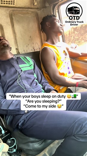 My boys slept off while I’m driving 😅🚛 I asked, “Are you sleeping?” One replied, “Come to my side.” 🤣🤣 Truck life sweet abeg! Available for long-distance haulage & brand partnerships — Abuja based, I drive anywhere in Nigeria. #TruckLife #NaijaTruckDriver #OTD #FunnyMoments #TruckTok