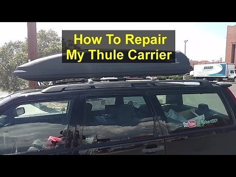 Thule roof top box carrier repair, rebuild, patch holes and paint. - VOTD