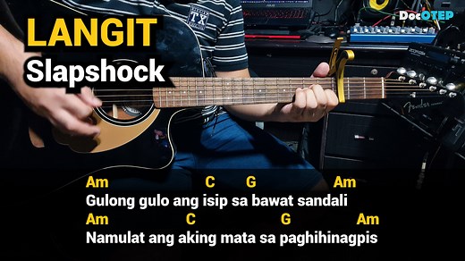 SLAPSHOCK - LANGIT (Guitar Chords Tutorial with Lyrics and Music) Easy Version | Doc OTEP Studio