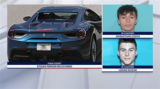 Thieves caught, Ferrari recovered in Palm Coast after cross-country chase, officials say