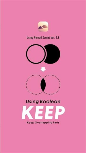 How to Keep Overlapping Parts Using Boolean #shorts #nomadsculpt