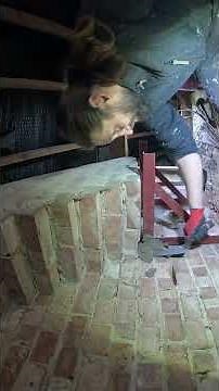 Gallow brackets installation in the loft #parkour #roofing #diy #chimneybreast #chimney