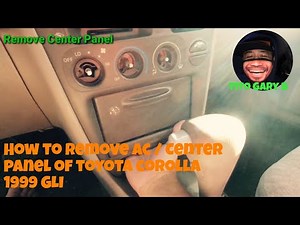How to Remove Center Panel and Replace the 2din box of Toyota Corolla 1999 GLI