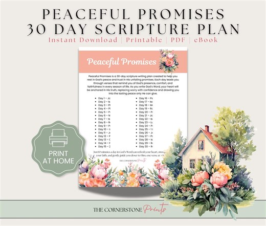 30 Day Scripture Writing Plan, Daily Bible Study Plan, Scripture Study Printable, Digital Bible Journaling Plan, Printable Journaling Plan - Etsy