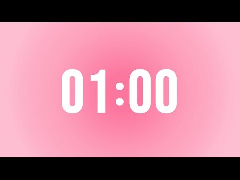 1 Minute Pastel Pink Study Timer | Cute Timer