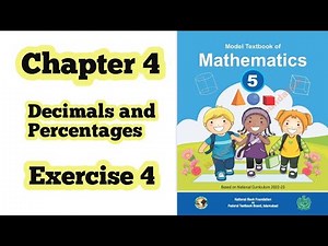 Class 5 math chapter 4 Exercise 4 | Decimals and Percentages |Nationalbookfoundation| ilmi darasgah
