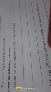 The  tag is used to form a table.Answer the following question... | Filo