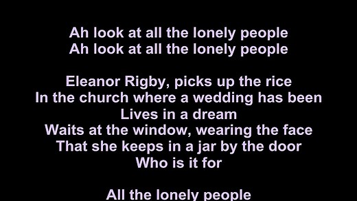 Beatles – Eleanor Rigby Lyrics