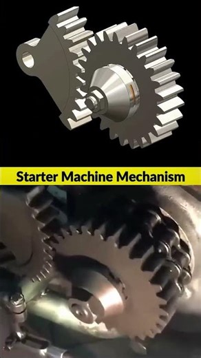 How a Bike Engine Starter Motor Works! ⚙️ Self Start Mechanism Explained #shorts #Mechanical