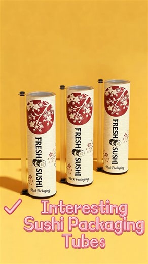 Shenzhen Pack Packaging on Instagram: "Funny sushi packaging tubes! #sushi #foodpackaging #productspackaging #pushpopsushi #sushihold"