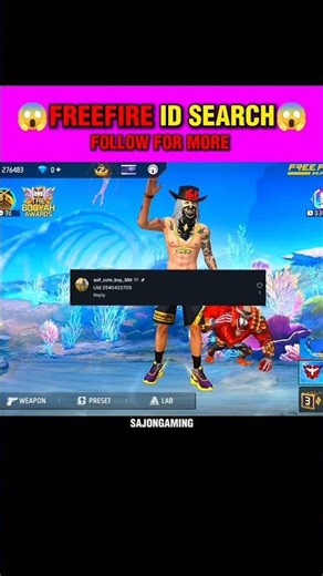 FREEFIRE ID SEARCH😱WAIT FOR END